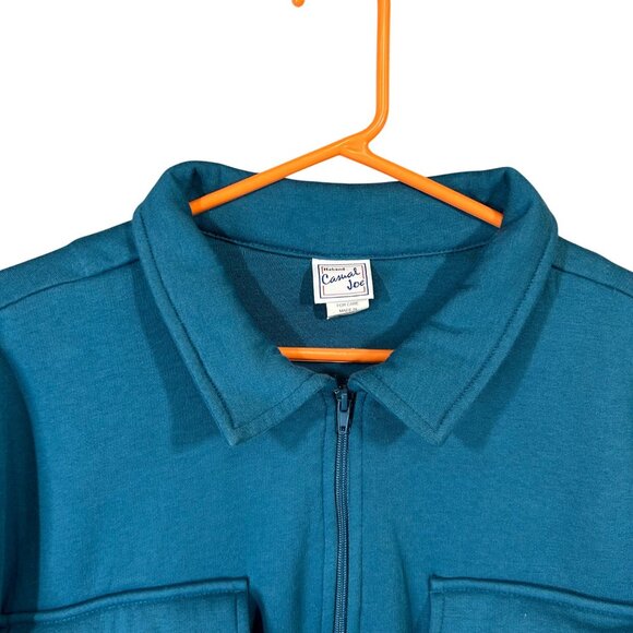 Casual Joe Men's Size XL Full Zip Jacket Turquoise EUC - Picture 2 of 9